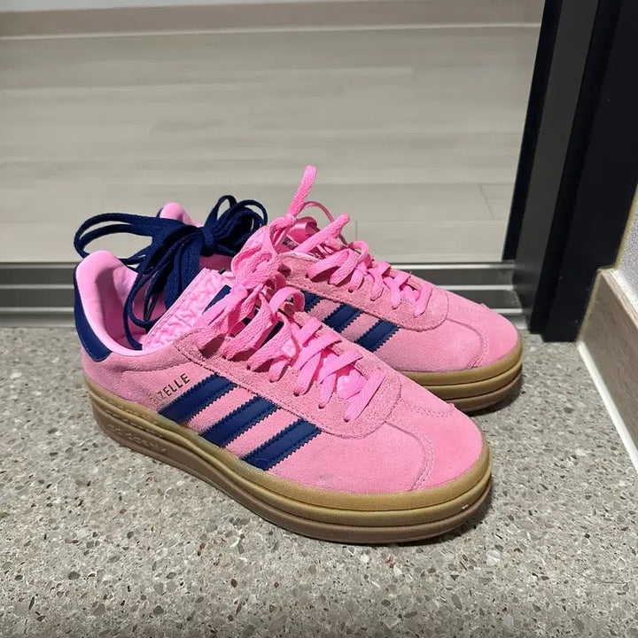 [BUNJANG] Adidas Gazelle Bold Pink Glow Victory Blue Sneakers / 아디다스 가젤 볼드 핑크 글로우 빅토리 블루