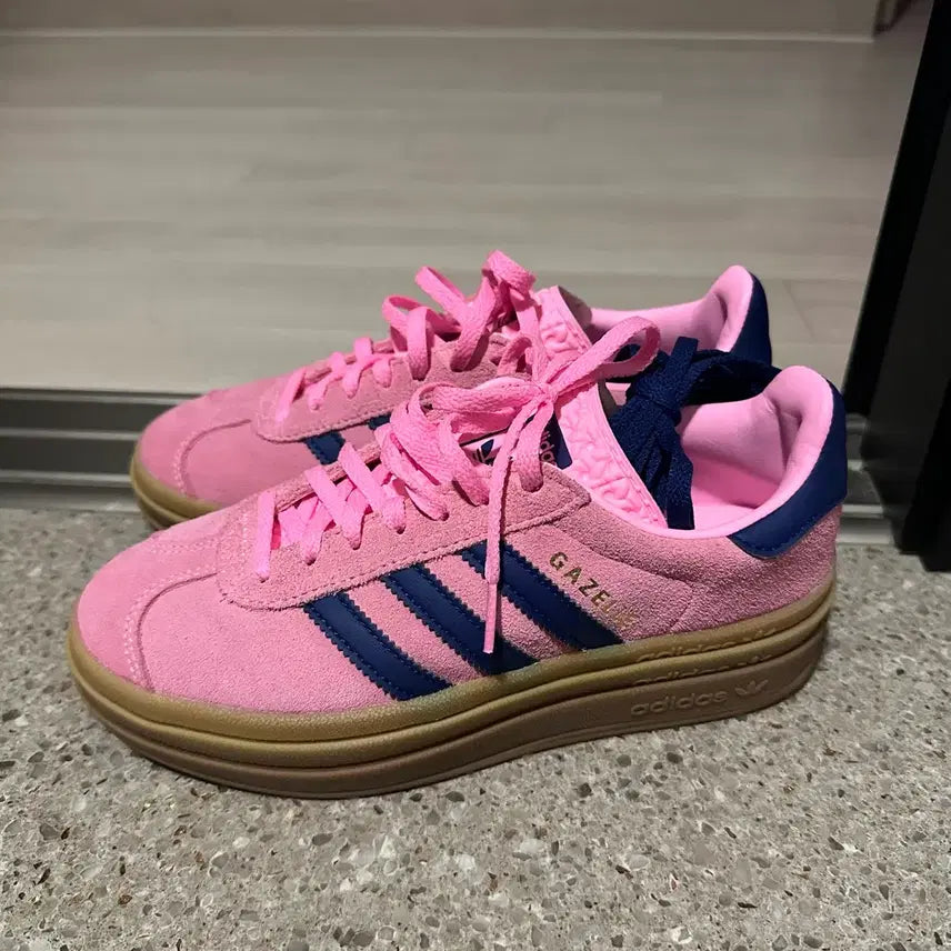 [BUNJANG] Adidas Gazelle Bold Pink Glow Victory Blue Sneakers / 아디다스 가젤 볼드 핑크 글로우 빅토리 블루