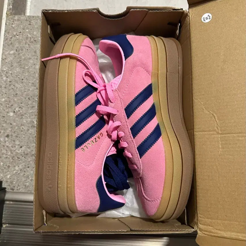 [BUNJANG] Adidas Gazelle Bold Pink Glow Victory Blue Sneakers / 아디다스 가젤 볼드 핑크 글로우 빅토리 블루