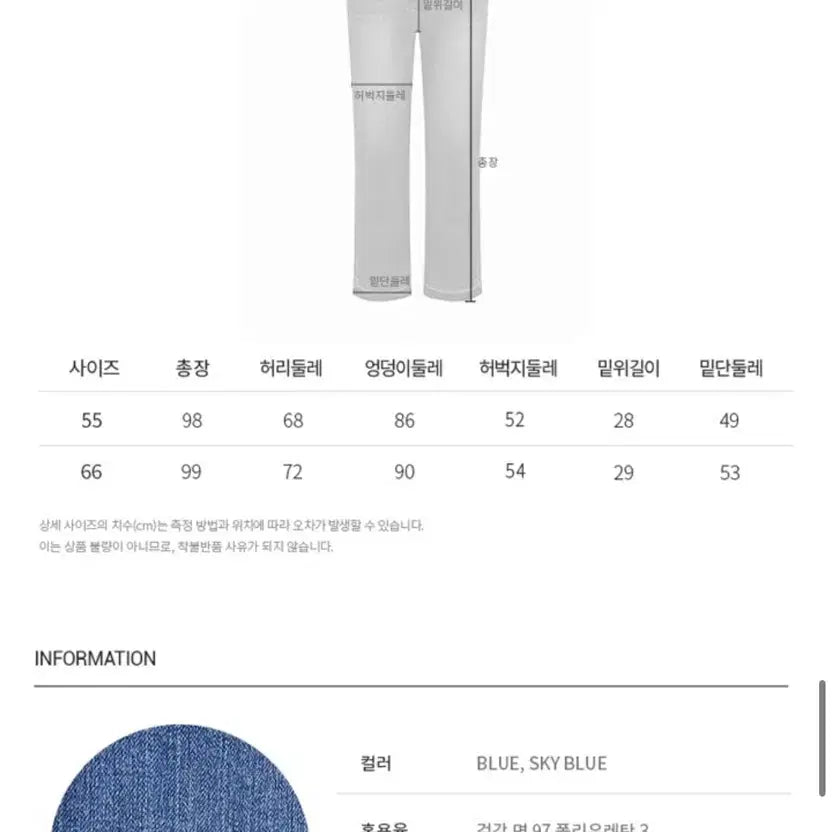 [BUNJANG] NICE CLAUP Pocket Denim Pants Blue 66 / 나이스클랍 후다 포켓 데님 팬츠 블루 66