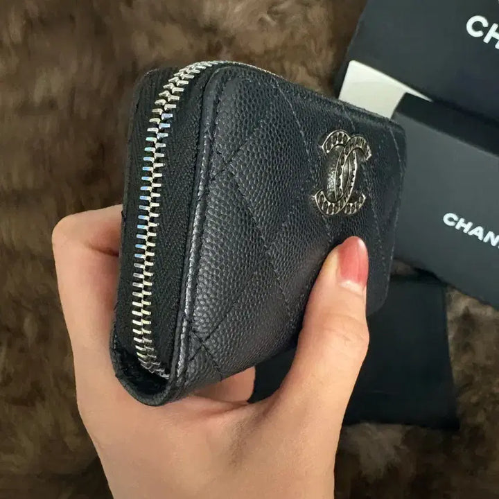 [BUNJANG] Chanel Caviar Card Wallet / 샤넬 캐비어 카드지갑 은장