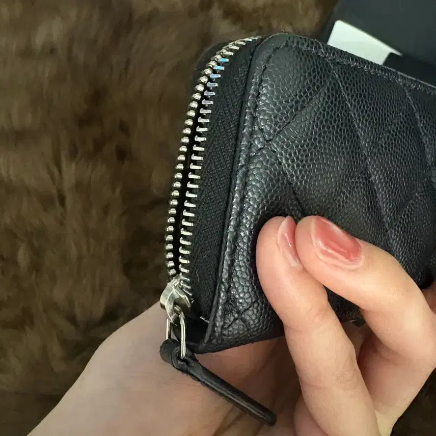[BUNJANG] Chanel Caviar Card Wallet / 샤넬 캐비어 카드지갑 은장