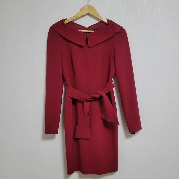 [BUNJANG] JJ. Gote Red Collar Neck Long Dress / 23.JJ지고트 원피스