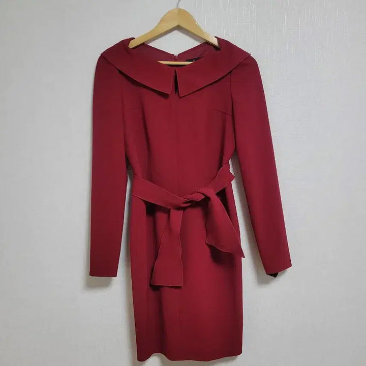 [BUNJANG] JJ. Gote Red Collar Neck Long Dress / 23.JJ지고트 원피스