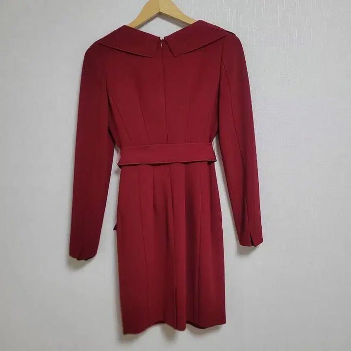 [BUNJANG] JJ. Gote Red Collar Neck Long Dress / 23.JJ지고트 원피스