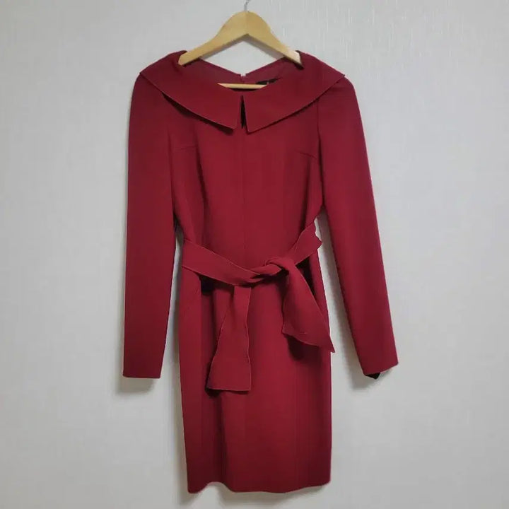[BUNJANG] JJ. Gote Red Collar Neck Long Dress / 23.JJ지고트 원피스