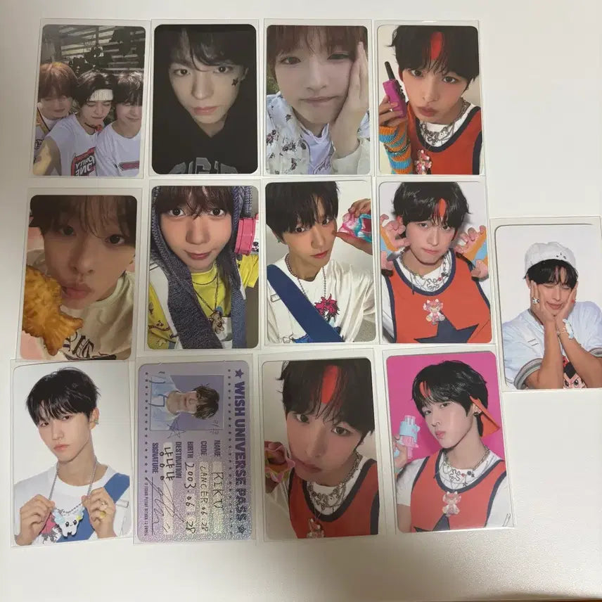 [SOLD OUT] 엔시티 위시 리쿠 유우시 사쿠야 컬러 트레카 붕어빵 시그 일괄