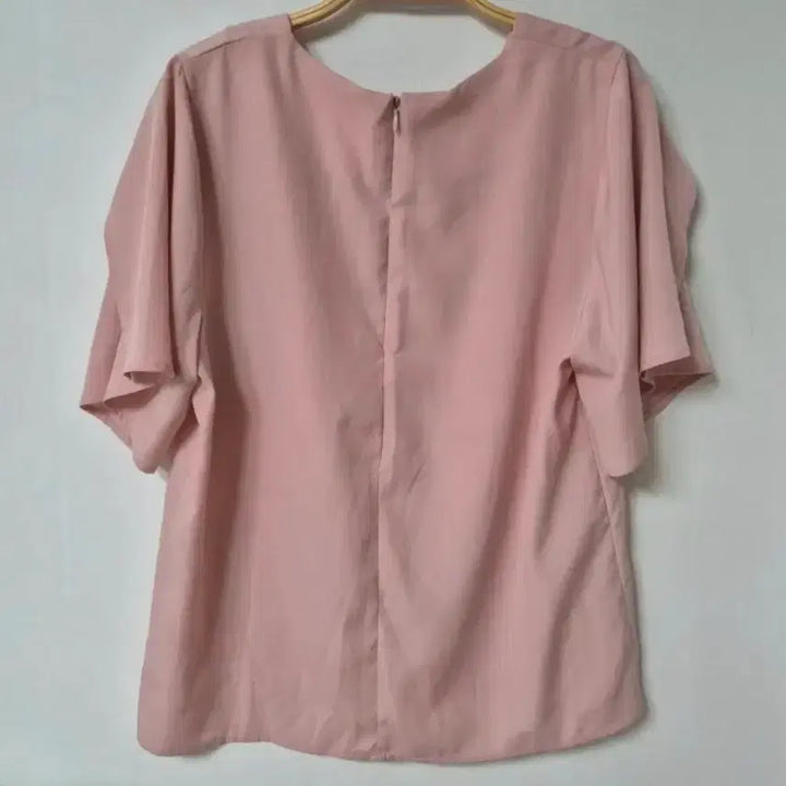 [BUNJANG] Pink Puff Sleeve Blouse / 미착용 핑크 반팔 블라우스 퍼프 숄더