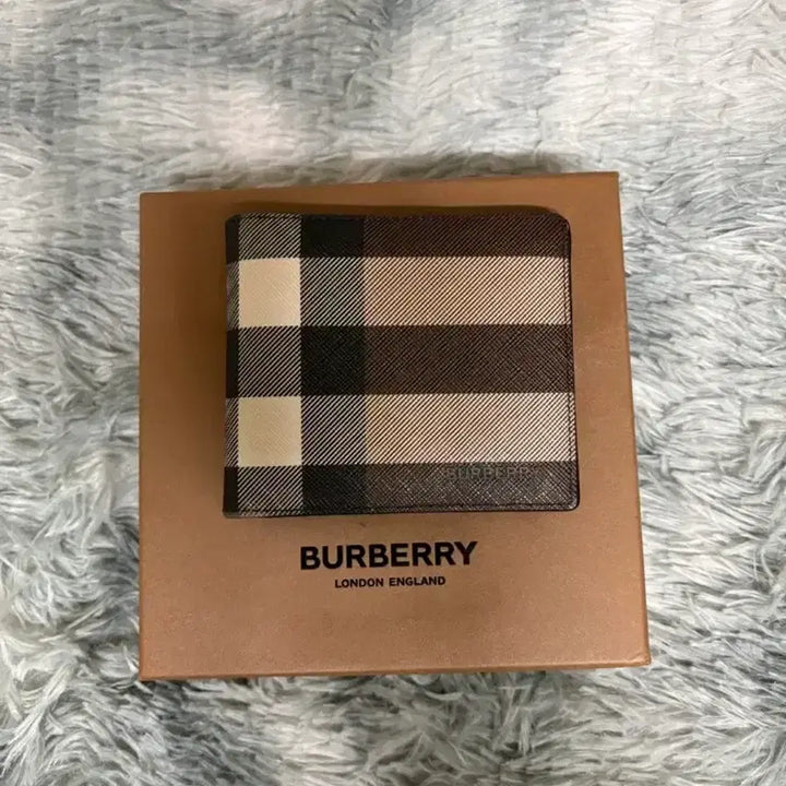 [BUNJANG] Burberry Check Bifold Wallet Brown / 버버리 체크 반지갑 브라운
