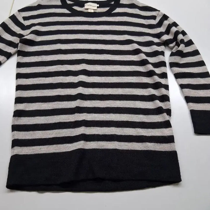 [BUNJANG] Dark Stripe Knit Sweater / 다크니니트