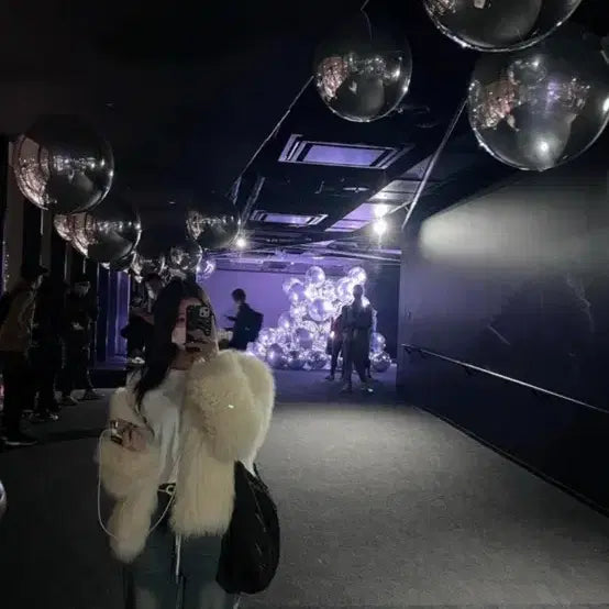 [BUNJANG] MellowB Real Knitting Fox Fur Jacket - Vanilla Color / 멜로우비 리얼 니팅폭스파자켓 바닐라컬러 새제품