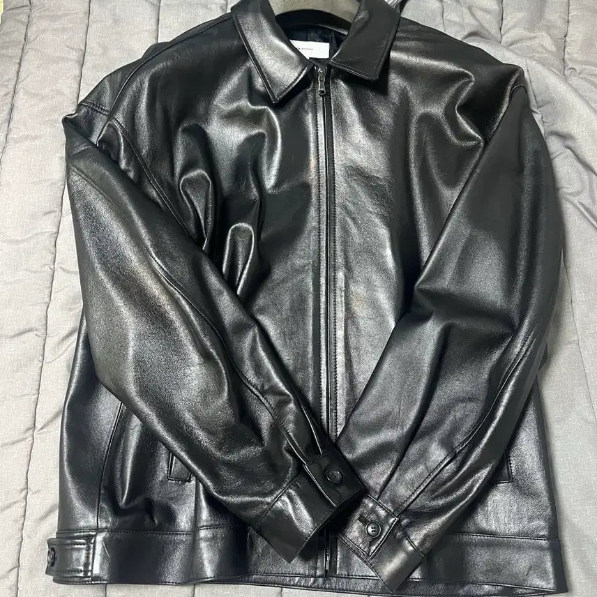 [BUNJANG] OX Studio Leather Jacket 48 / 오엑스스튜디오 레더자켓 48