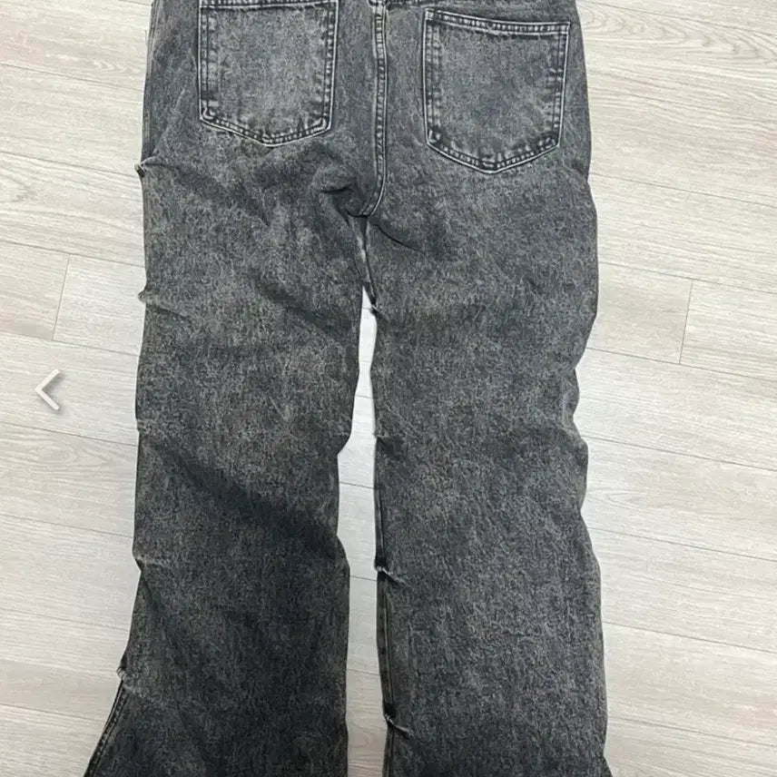 [BUNJANG] Rev Stoning Flack Denim Gray Pants / 레브 스토닝 플랙 데님 그레이 팬츠