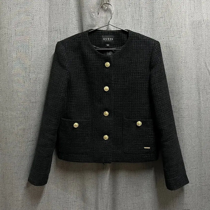 [BUNJANG] GUESS Tweed Jacket / [M] GUESS 정품 게스 골드 버튼 트위드 자켓