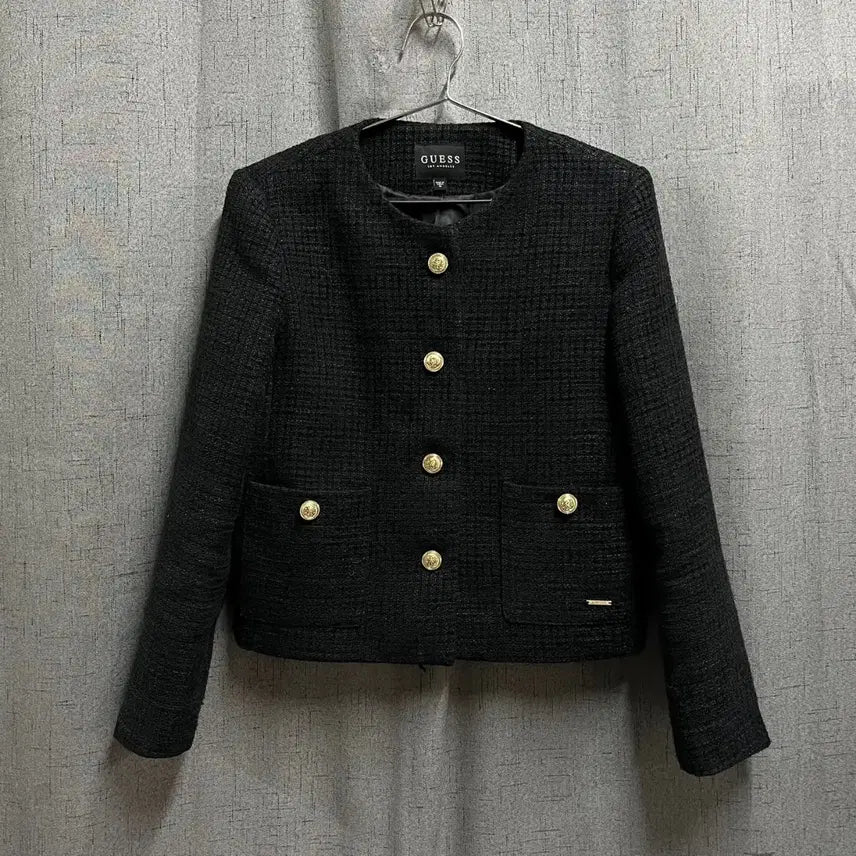 [BUNJANG] GUESS Tweed Jacket / [M] GUESS 정품 게스 골드 버튼 트위드 자켓