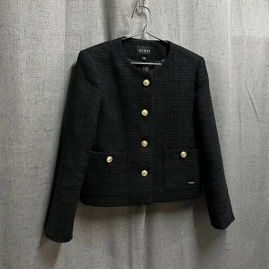 [BUNJANG] GUESS Tweed Jacket / [M] GUESS 정품 게스 골드 버튼 트위드 자켓
