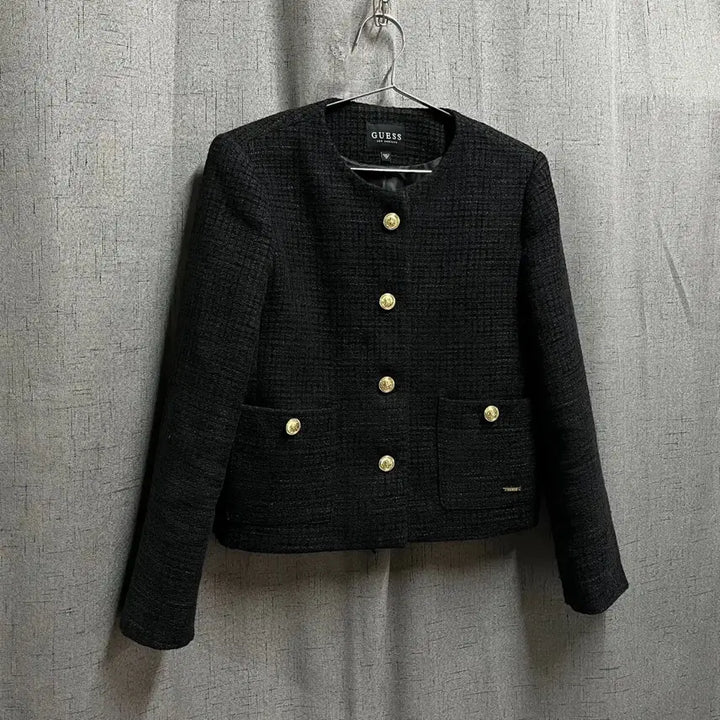 [BUNJANG] GUESS Tweed Jacket / [M] GUESS 정품 게스 골드 버튼 트위드 자켓