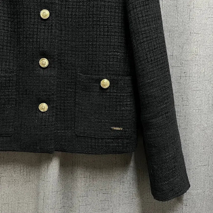 [BUNJANG] GUESS Tweed Jacket / [M] GUESS 정품 게스 골드 버튼 트위드 자켓