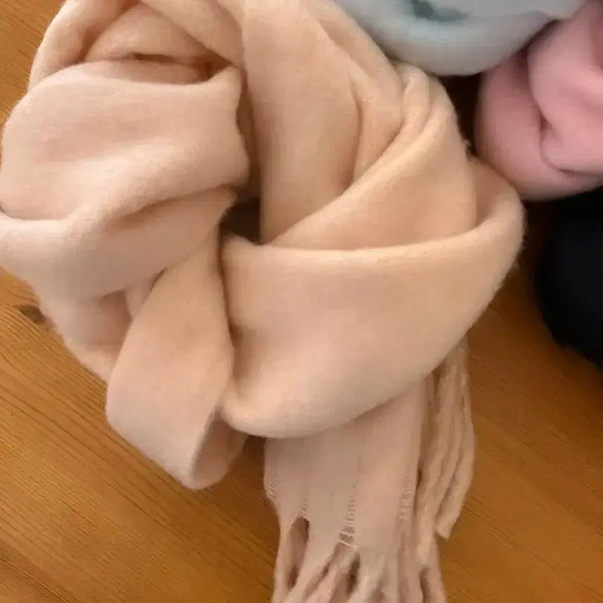[BUNJANG] Oversized Pink Scarf / (새상품)연핑크 목도리,빅사이즈 머플러 판매합니다