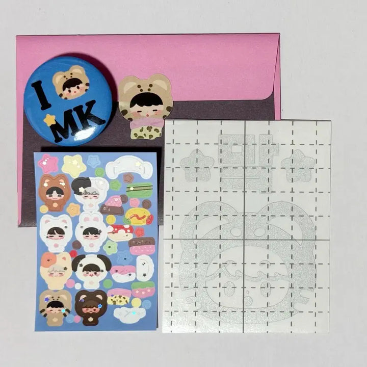 [BUNJANG] NCT Mark Danim Reflective Sticker + 127 Seal Sticker + PpoTtoMark Pin Button Bundle Set / 마크 다님 반사스티커 양도 핀버튼 씰스티커 뽀또맠 엔시티 127 드림