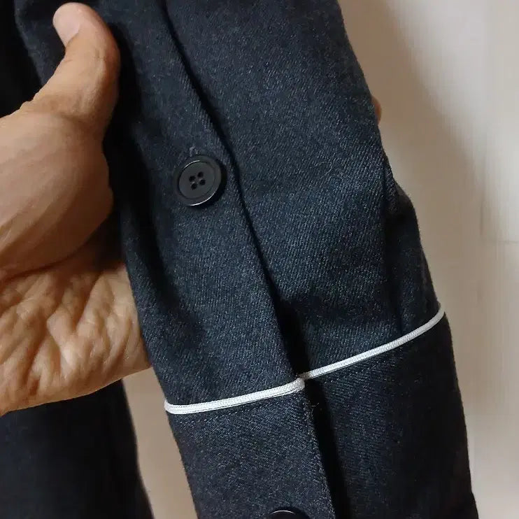 [BUNJANG] Solid Homme Long Sleeve Piping Shirt Black / 솔리드 옴므 긴팔 파이핑 셔츠 95 남자