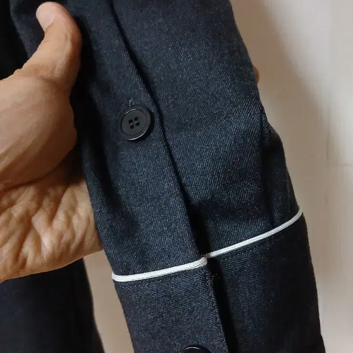 [BUNJANG] Solid Homme Long Sleeve Piping Shirt Black / 솔리드 옴므 긴팔 파이핑 셔츠 95 남자