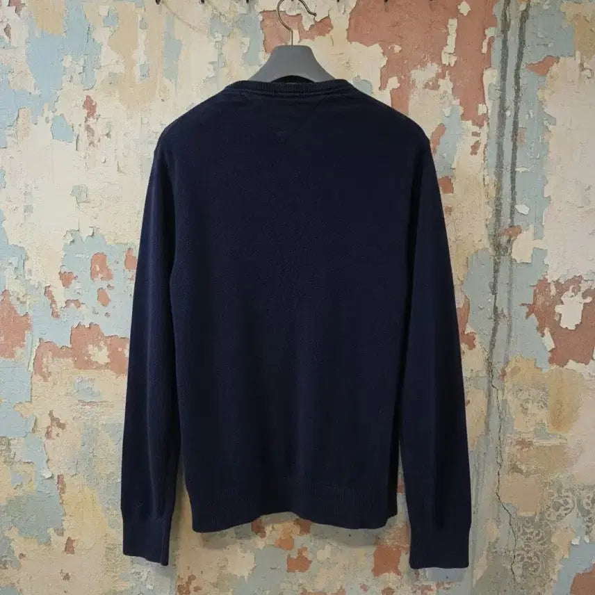 [BUNJANG] Tommy Hilfiger Navy Pima Cotton Cashmere Knit L / 타미힐피거 네이비 피마 코튼  캐시미어 니트 L