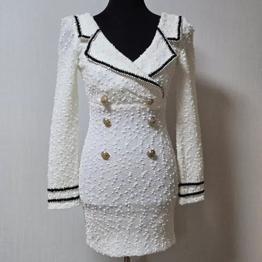 [BUNJANG] Jessica J White Boucle Dress / 새상품  제시카 제이 /  화이트  부글 미니 원피스