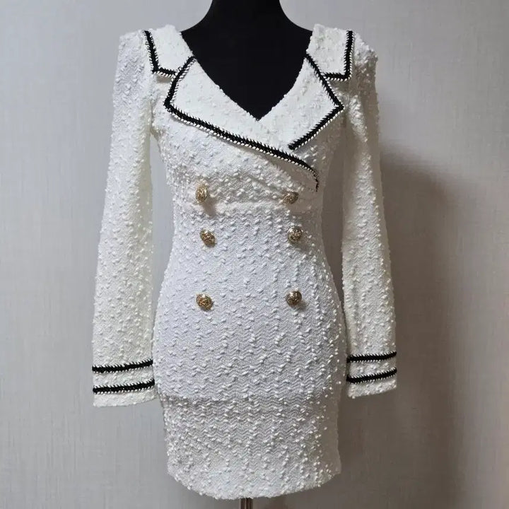 [BUNJANG] Jessica J White Boucle Dress / 새상품  제시카 제이 /  화이트  부글 미니 원피스