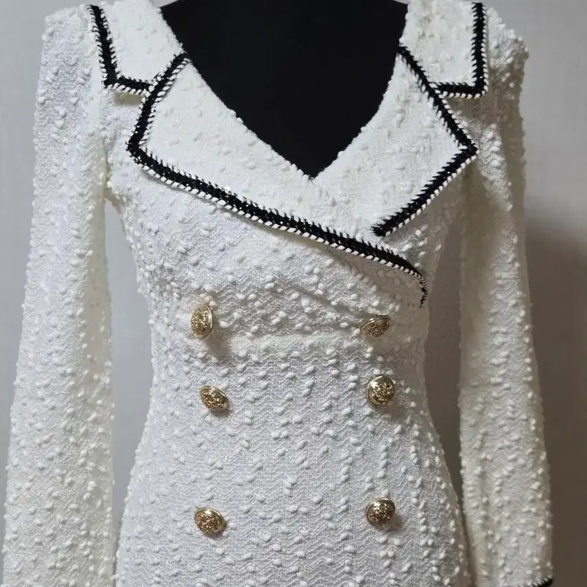 [BUNJANG] Jessica J White Boucle Dress / 새상품  제시카 제이 /  화이트  부글 미니 원피스