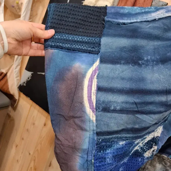 [BUNJANG] Japanese Indigo Fabric and Boro Patchwork Jacket / 새제품)일본 전통 인디고 패브릭과 보로(Boro) 패치워크  자켓