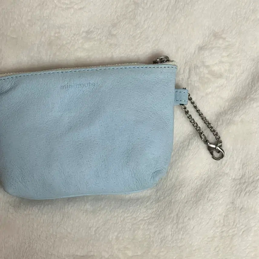 [BUNJANG] Minitmute Pale Blue Square Pouch Keyring / 새상품) 미닛뮤트 대구 한정 팝업 파우치 키링 페일블루