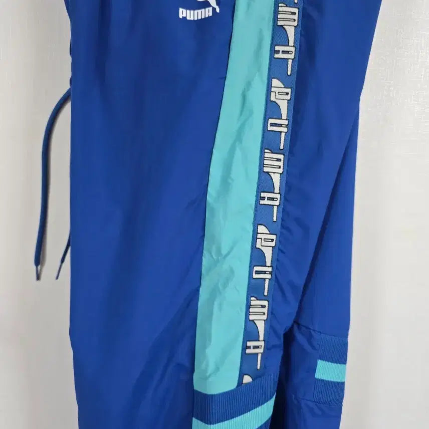 [BUNJANG] Puma Track Pants Blue/Mint Stripe / 푸마 트랙 팬츠 M