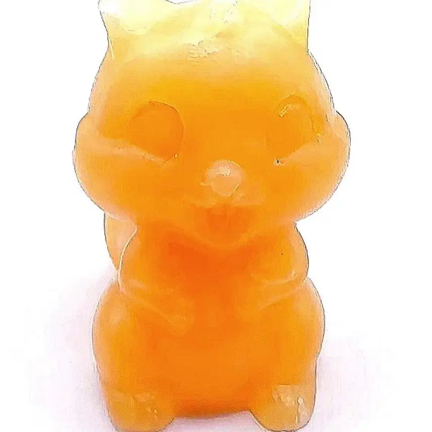 [BUNJANG] Natural Yellow Calcite Disney Chip Carving / [천연원석]꿀빛 옐로우 칼사이트 디즈니 다람쥐 카빙