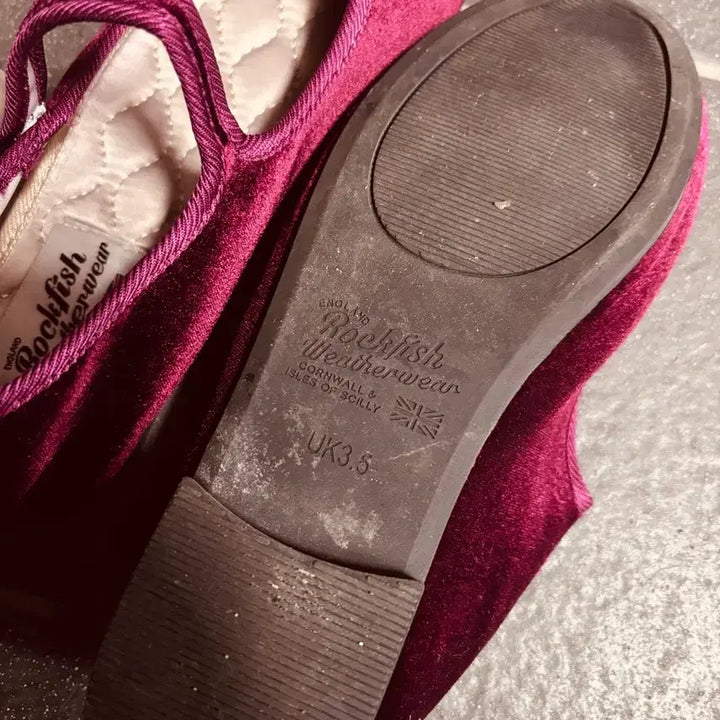 [BUNJANG] Rockfish Mary Jane Velvet Flats / 락피쉬 메리제인슈즈