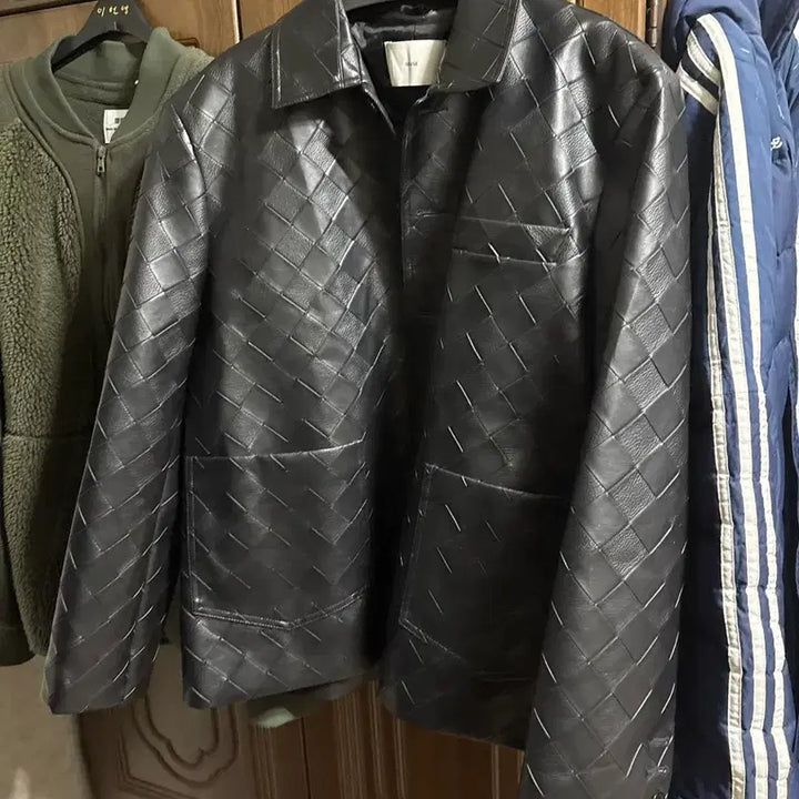 [BUNJANG] SENSE Weaving Leather Jacket / [급처] SENSE(센스) 위빙 레더자켓 100-105