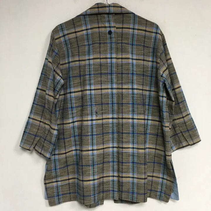 [BUNJANG] Hansome LATT BY T Check Linen Jacket (Size 55) / 한섬 래트바이티 체크 린넨 자켓 55