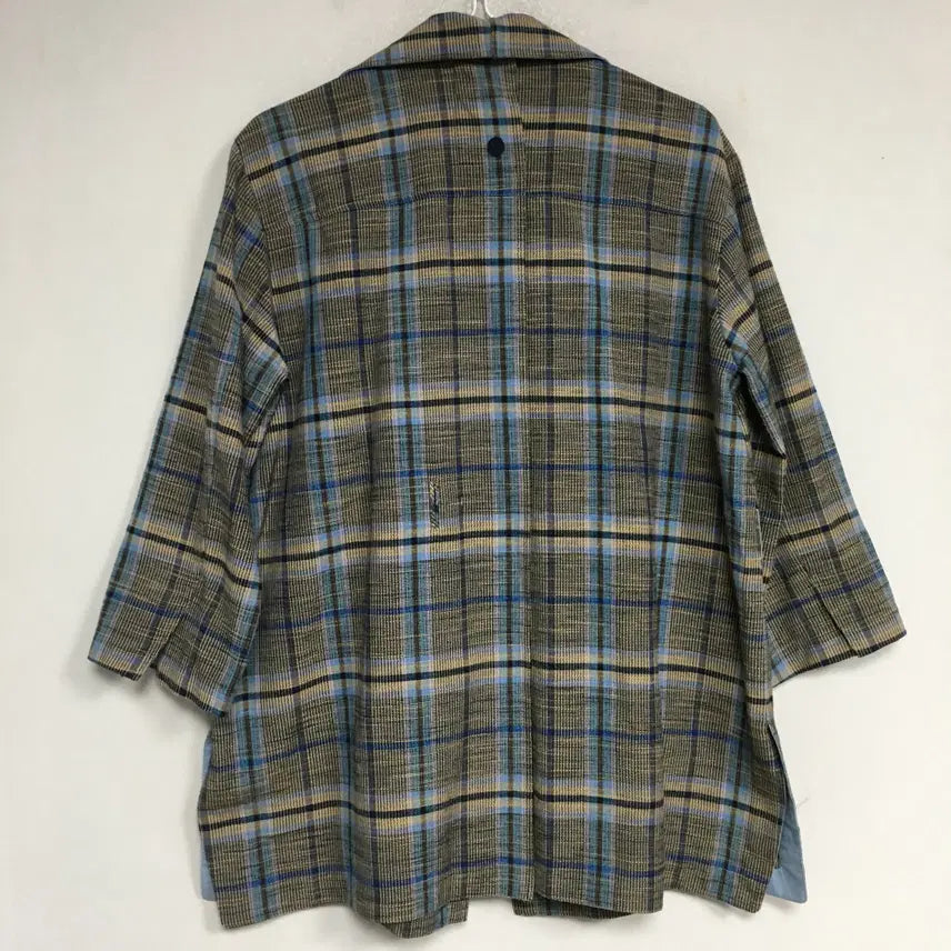 [BUNJANG] Hansome LATT BY T Check Linen Jacket (Size 55) / 한섬 래트바이티 체크 린넨 자켓 55
