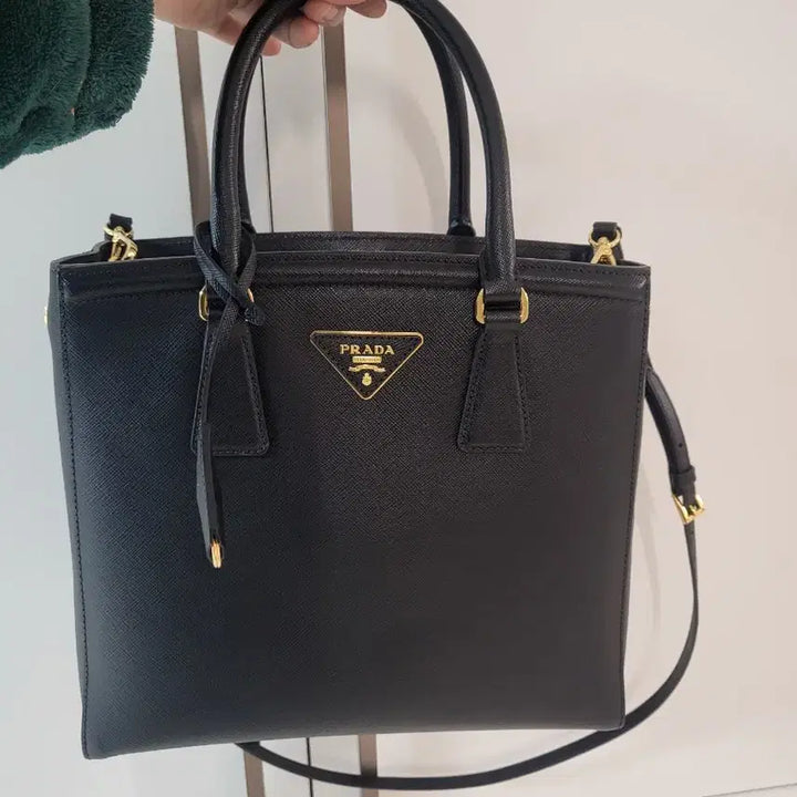 [BUNJANG] Prada B2490M Saffiano Lux Tote Crossbody Bag / 프라다 B2490M 사피아노 럭스백 토트 겸 크로스