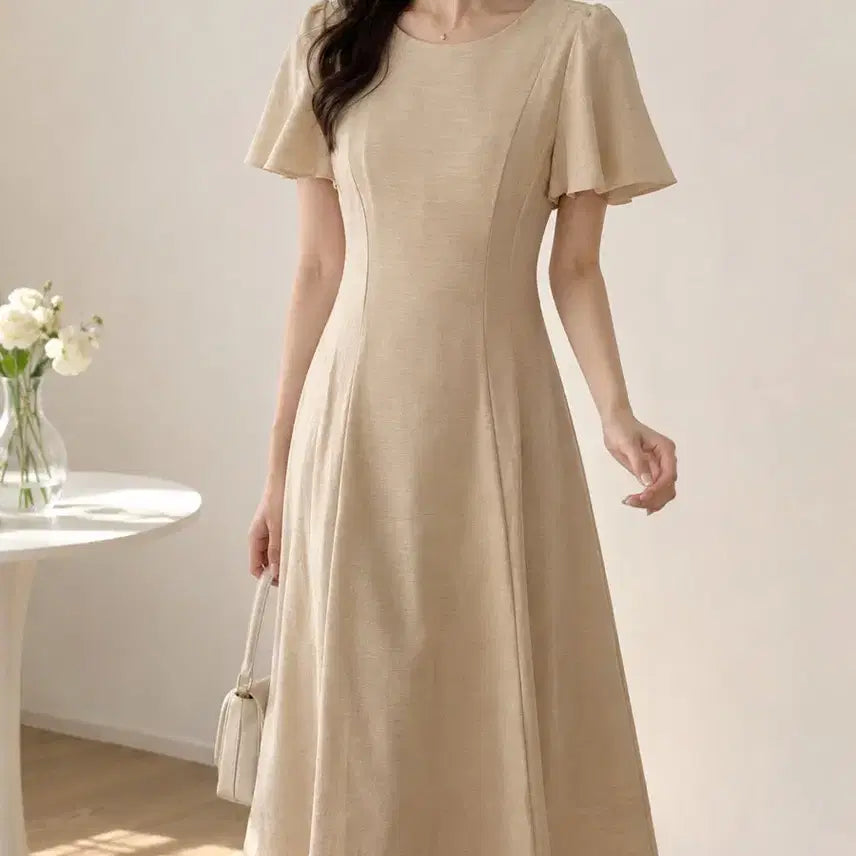 [BUNJANG] Soo &amp; Jun Wing Sleeve Flare Dress / 수앤준 소매 날개 플래어 원피스
