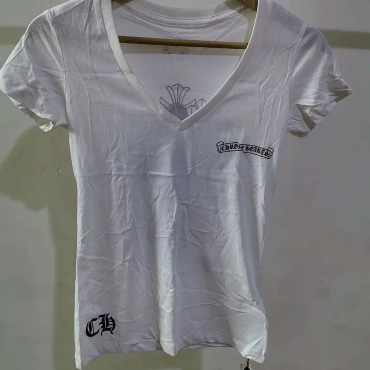 [SOLD OUT] [S사이즈]크롬하츠 여성 반팔티셔츠 화이트 44~55사이즈정도