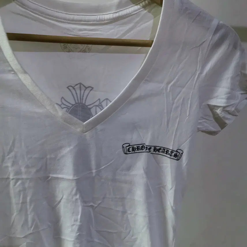 [SOLD OUT] [S사이즈]크롬하츠 여성 반팔티셔츠 화이트 44~55사이즈정도