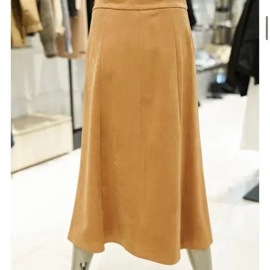 [SOLD OUT] 시슬리 스웨이드 버튼 스커트 55