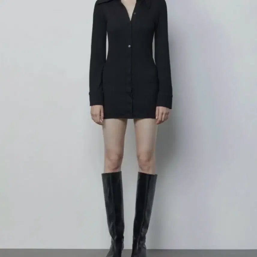 [BUNJANG] Bohemian Seoul Shirt Dress Black M / 보헤미안서울 셔츠 원피스 블랙 M 보헴서
