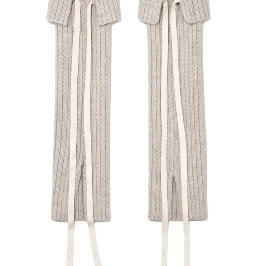 [BUNJANG] Glony Aisa Knit Leg Warmers (Oatmeal) / 글로니 아이사 니트 레그워머 (오트밀)