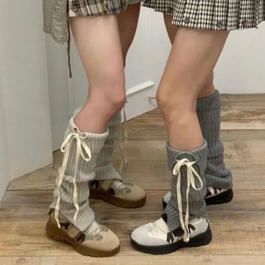 [BUNJANG] Glony Aisa Knit Leg Warmers (Oatmeal) / 글로니 아이사 니트 레그워머 (오트밀)