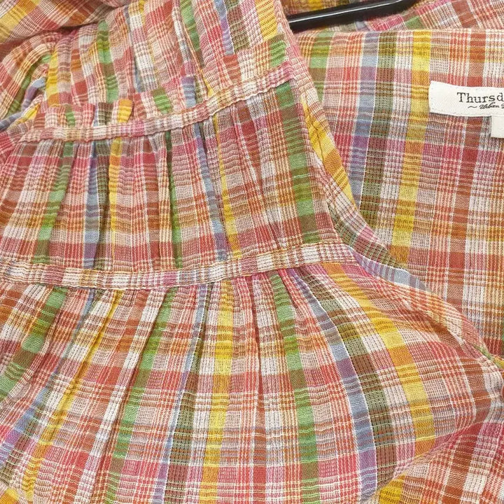 [BUNJANG] Thursday Island Check Long Dress / 55~마른66) 써스데이아일랜드 체크 롱원피스(2024년)