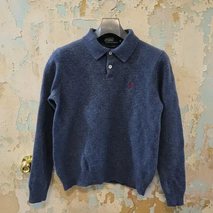 [BUNJANG] Polo Ralph Lauren Women's Lambswool Collar Knit M / 폴로 랄프로렌 우먼 램스울 카라 니트 M