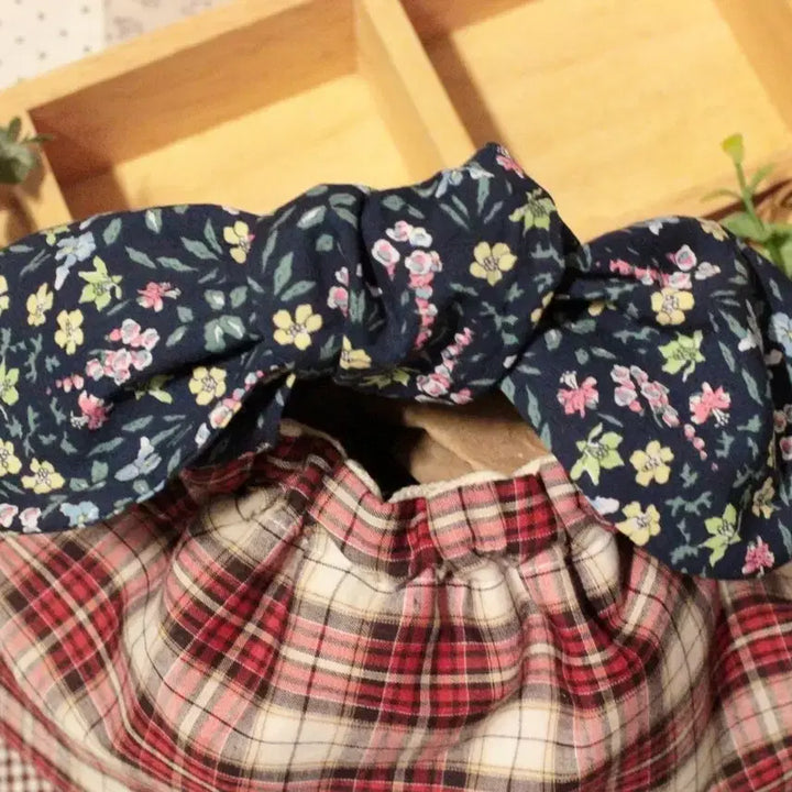 [BUNJANG] Handmade Ribbon Shirring Pouch / 핸드메이드 리본 밴딩 셔링 파우치