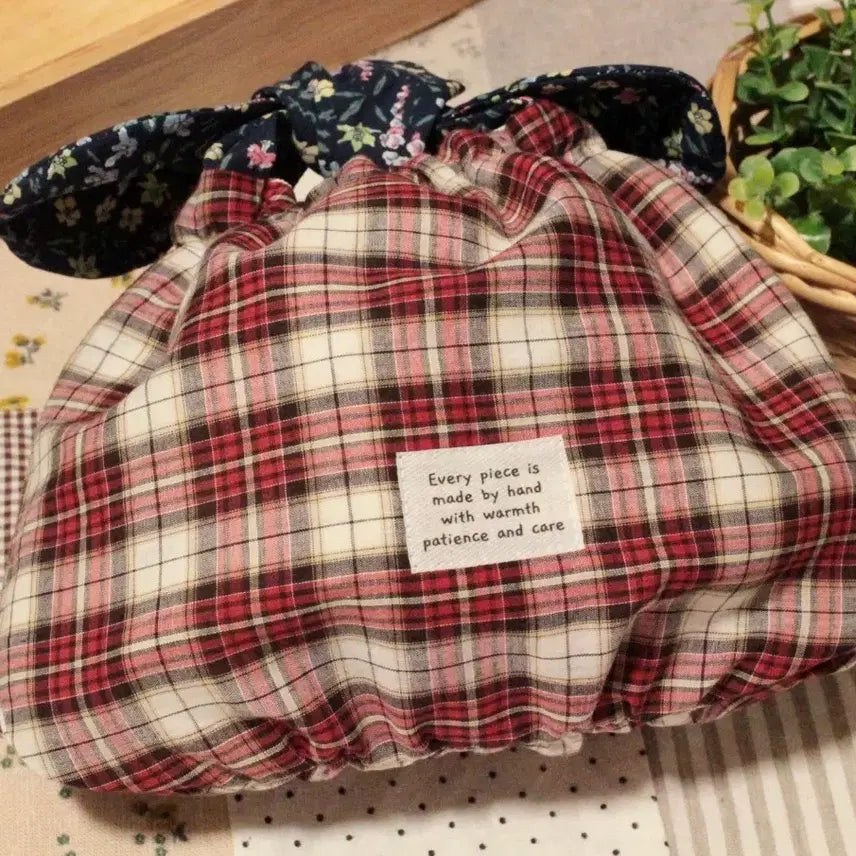 [BUNJANG] Handmade Ribbon Shirring Pouch / 핸드메이드 리본 밴딩 셔링 파우치